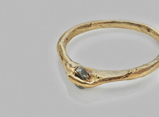diamond 14k yellow gold ring